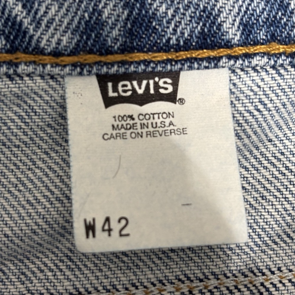 Vintage Levi's Orange Tab 505 Paper Tag Denim Shorts Size 42 USA NWT READ - Picture 6 of 8